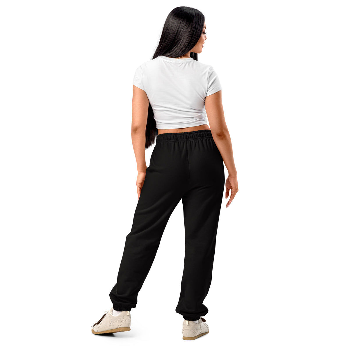 Heavyweight Sweatpants in black, back view