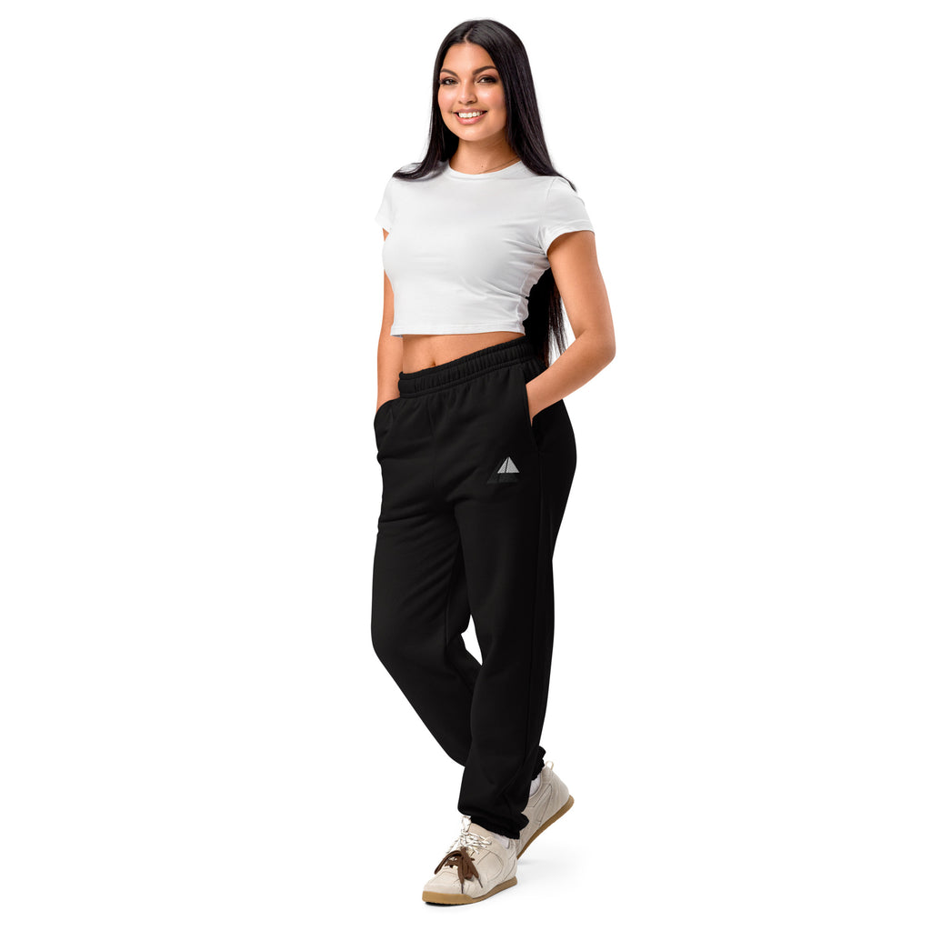 Heavyweight Sweatpants in black, left front view