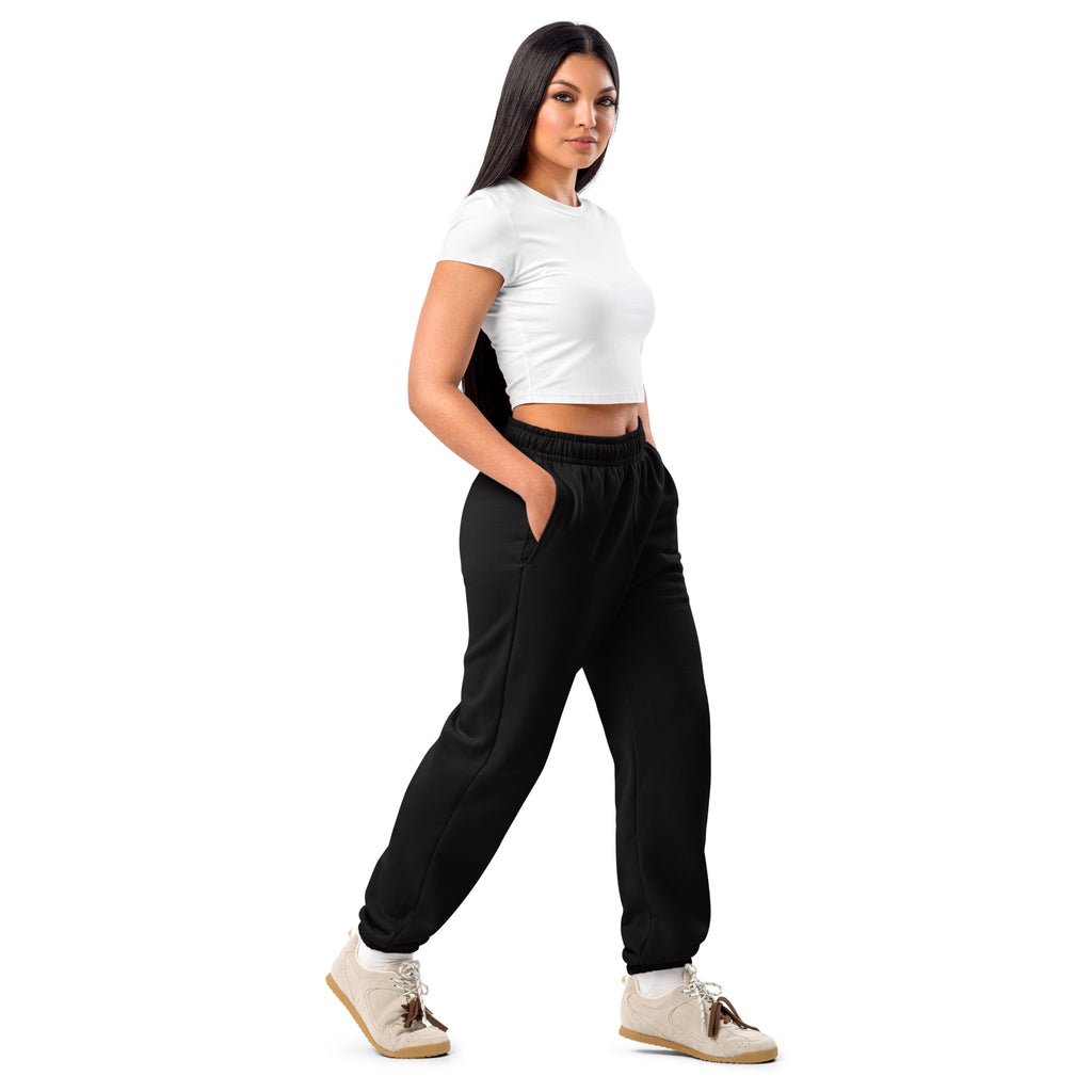 Heavyweight Sweatpants in black, right front view