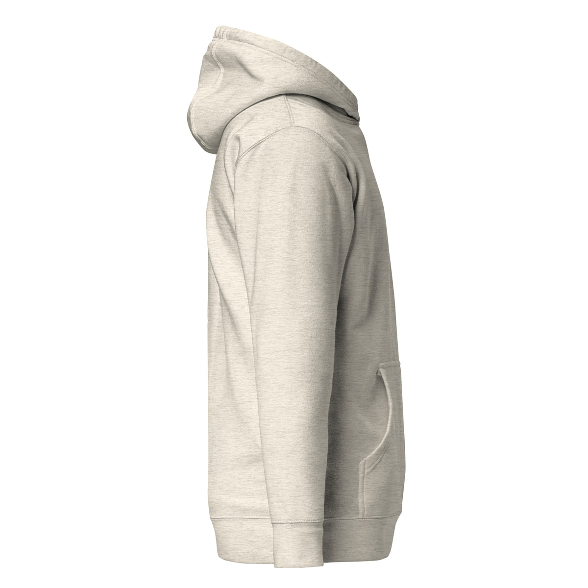 Relax Hoodie in cream, right side view