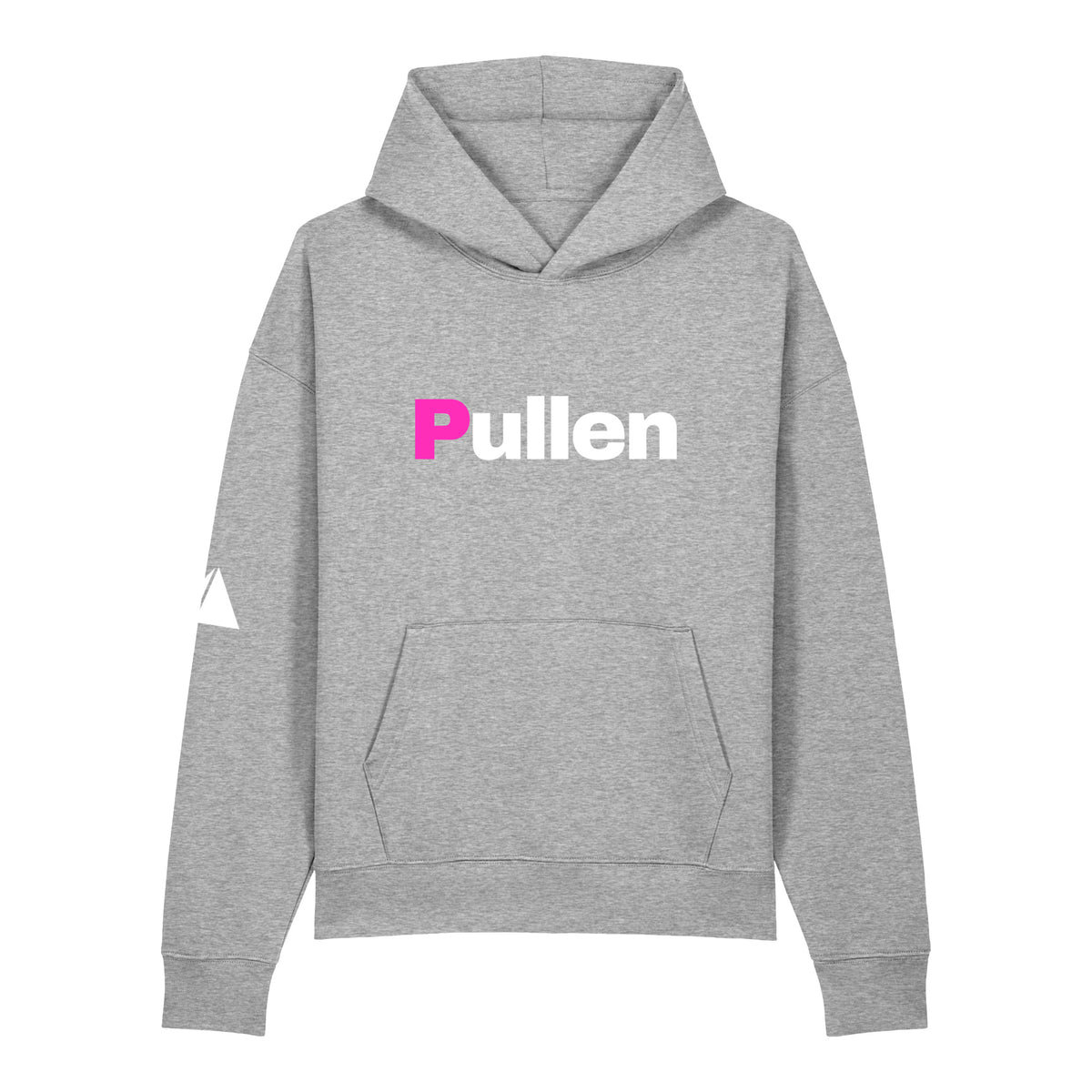 Everyday Relaxed Hoodie in heather grey, front view