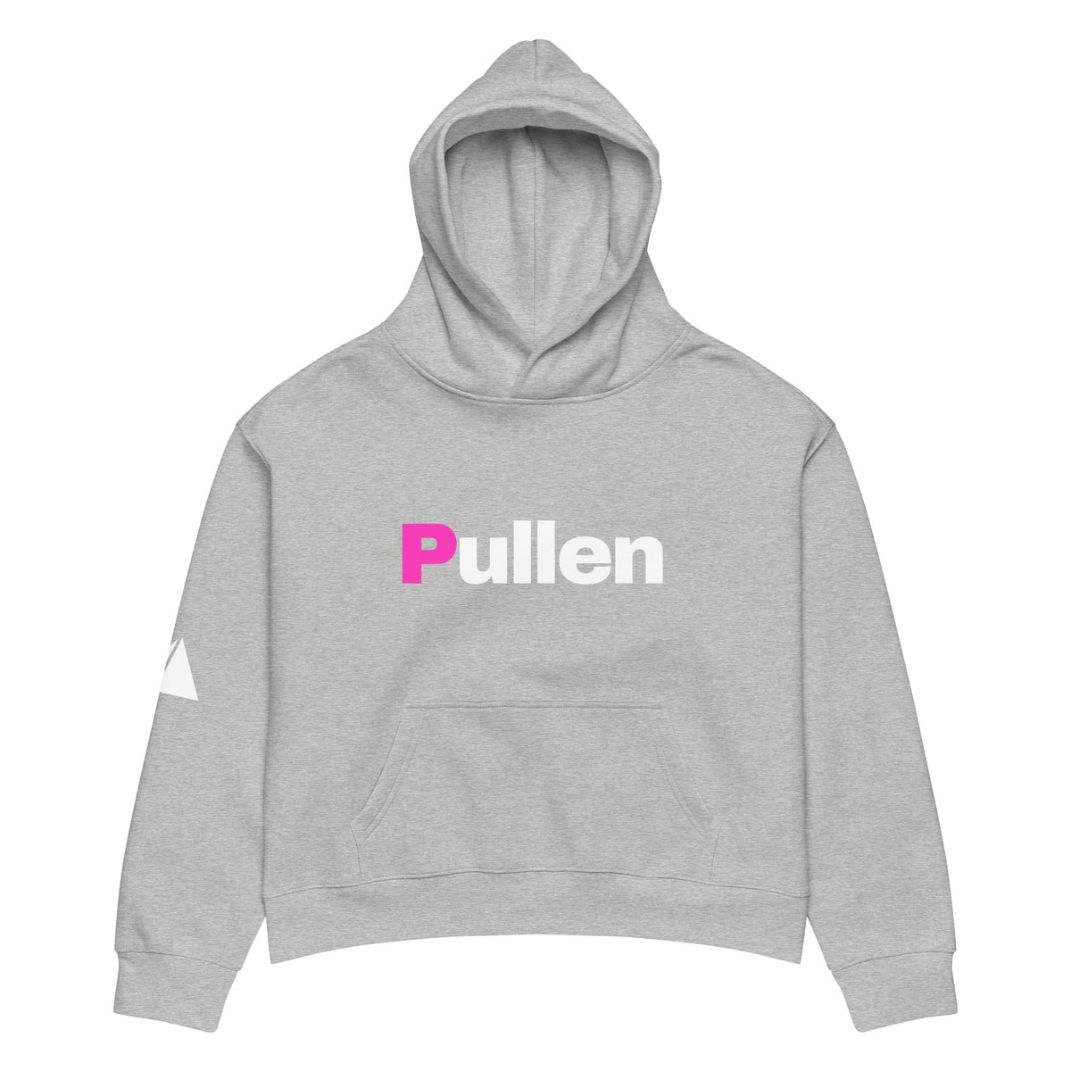 Women's Relaxed Hoodie in athletic heather, front view