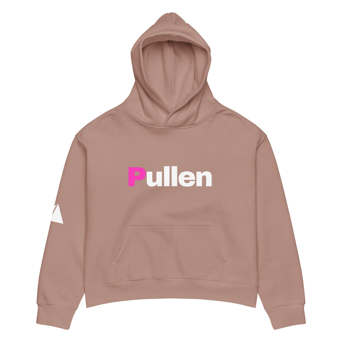 Women's Relaxed Hoodie in hazy pink, front view